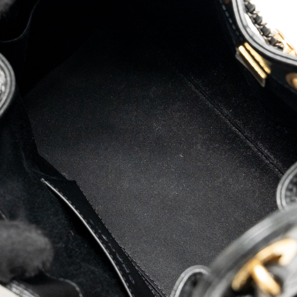 Chanel Small 25 Bag Aged Calfskin Black Multicolour Hardware (Microchip)