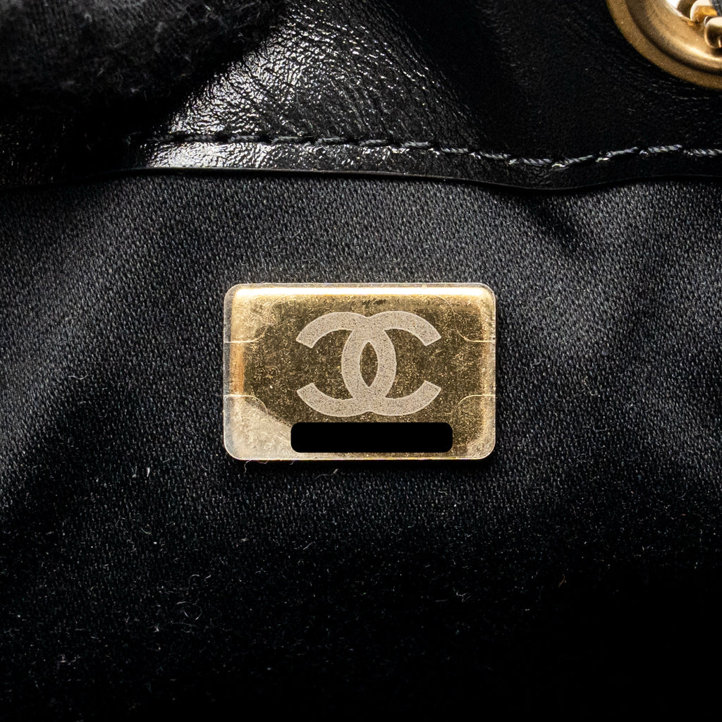 Chanel Small 25 Bag Aged Calfskin Black Multicolour Hardware (Microchip)