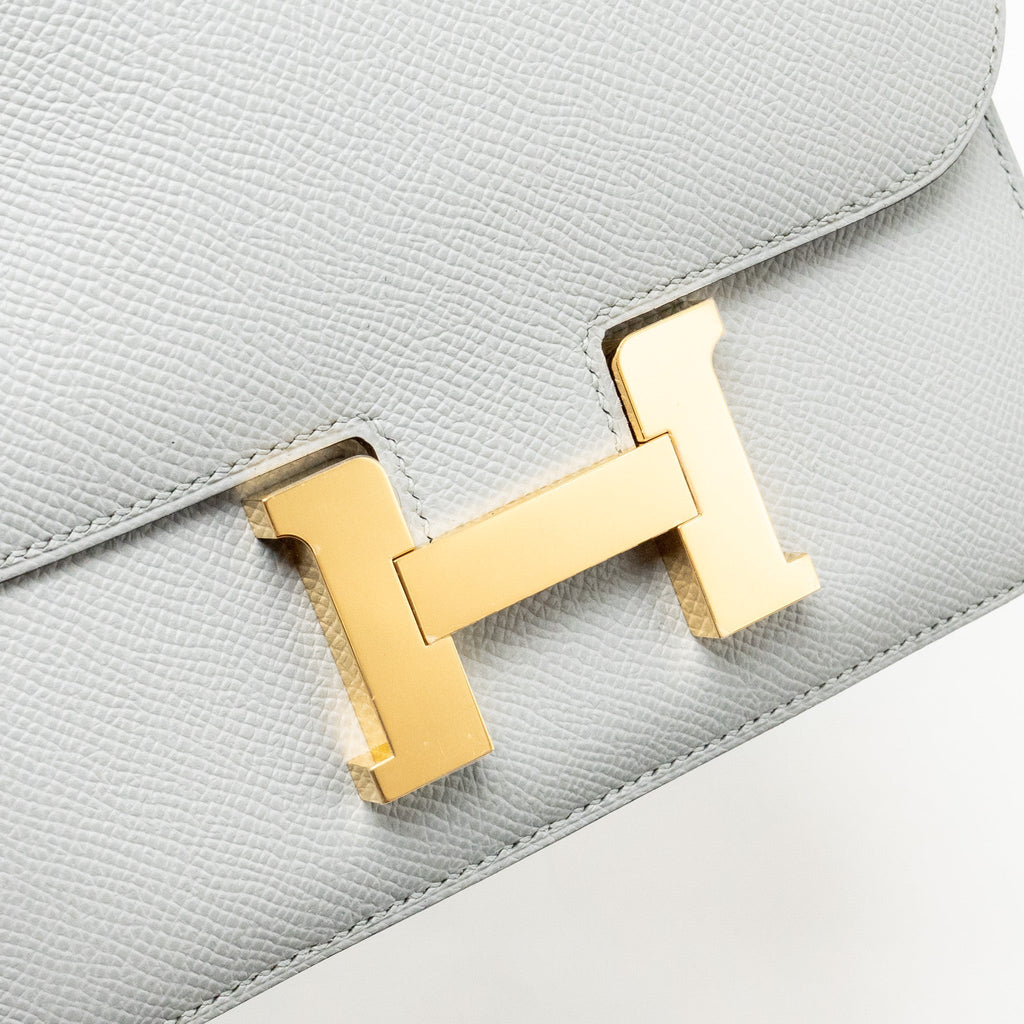 HERMES MINI CONSTANCE EPSOM 8U BLEU GLACIER GHW