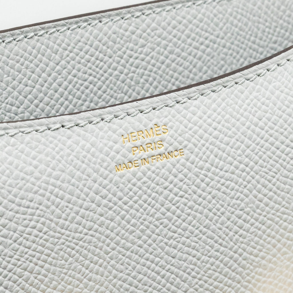 HERMES MINI CONSTANCE EPSOM 8U BLEU GLACIER GHW