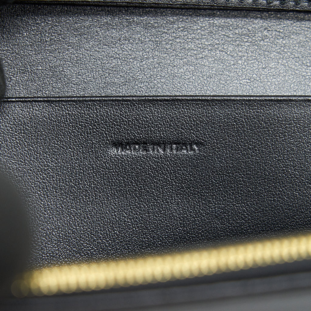 CELINE CALFSKIN C WALLET ON CHAIN BAG BLACK GHW