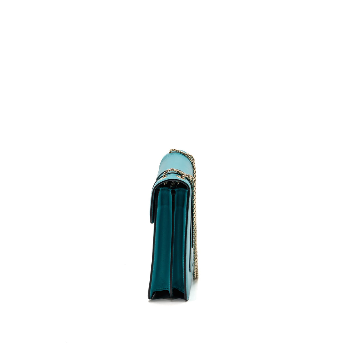 Bvlgari Serpenti Forever Shoulder Bag Calfskin Turquoise LGHW