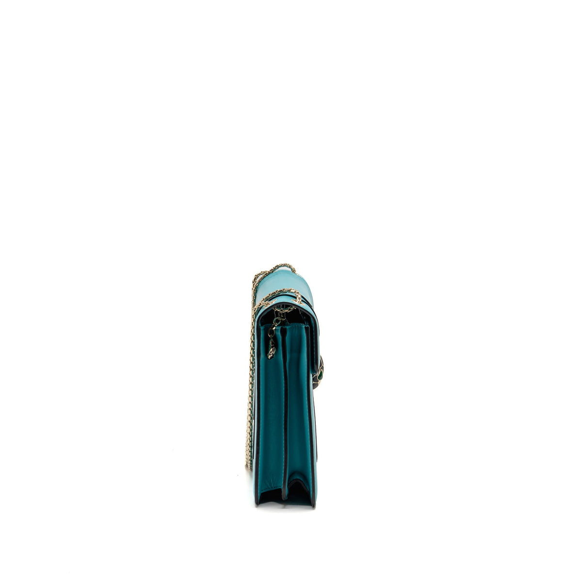 Bvlgari Serpenti Forever Shoulder Bag Calfskin Turquoise LGHW