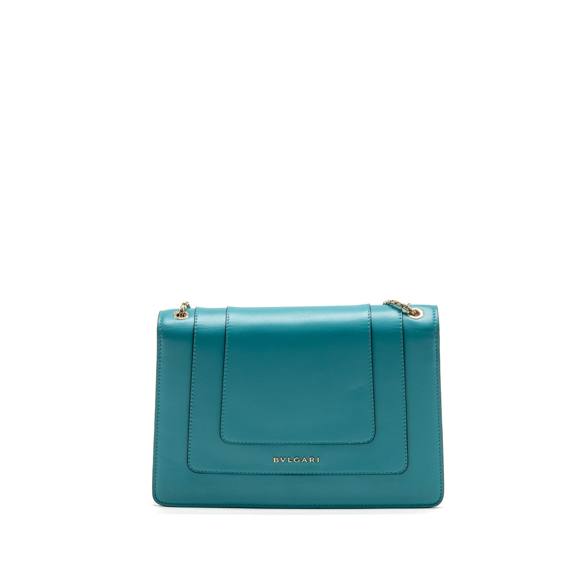 Bvlgari Serpenti Forever Shoulder Bag Calfskin Turquoise LGHW