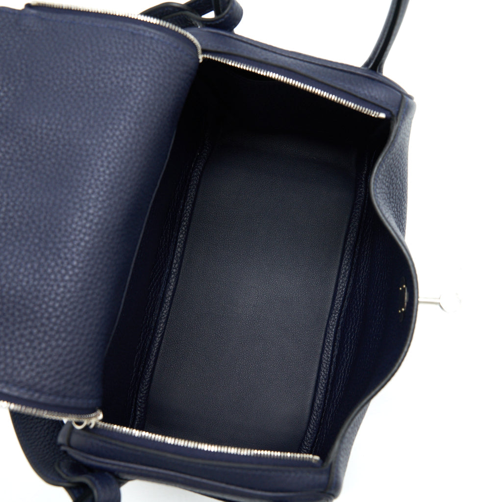 Hermes Lindy 26 Clemence Blue Nuit SHW