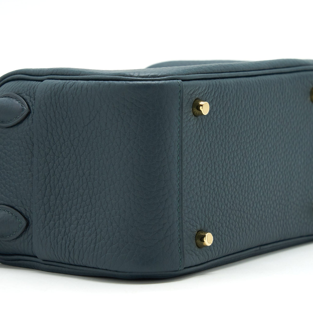 Hermes Mini Lindy Clemence 6O Vert Cypres GHW