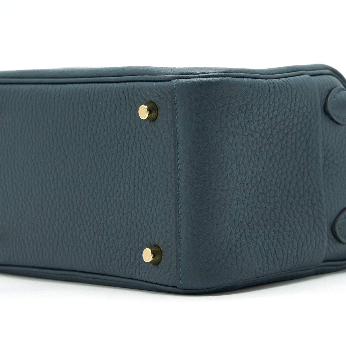 Hermes Mini Lindy Clemence 6O Vert Cypres GHW
