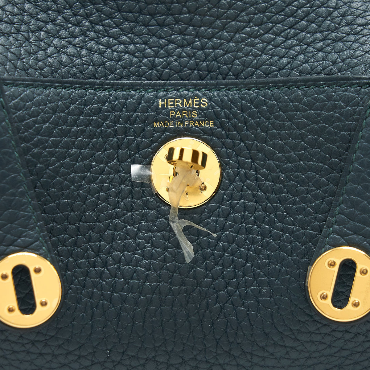 Hermes Mini Lindy Clemence 6O Vert Cypres GHW