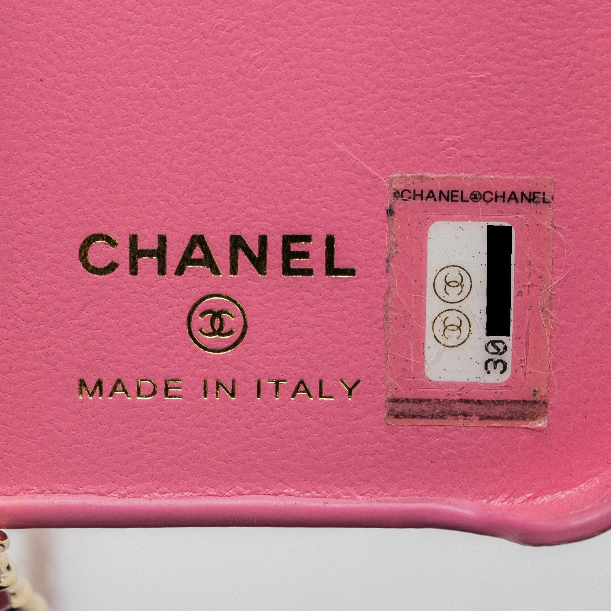 CHANEL 21P PEARL CRUSH PHONE CASE WITH CHAIN FOR IPHONE 12 LAMBSKIN PINK LGHW