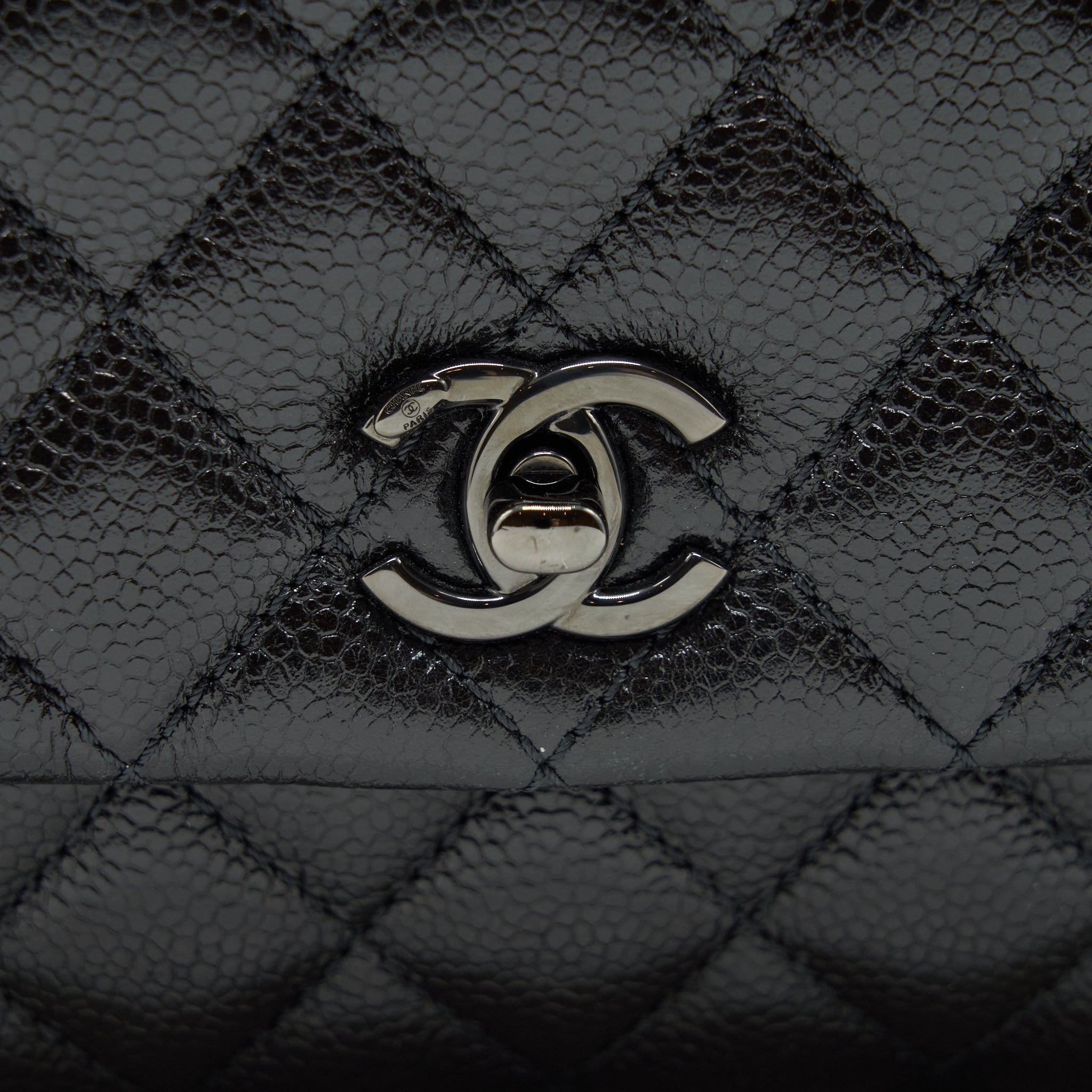 CHANEL SMALL COCO HANDLE CAVIAR SO BLACK WITH BLACK HARDWARE