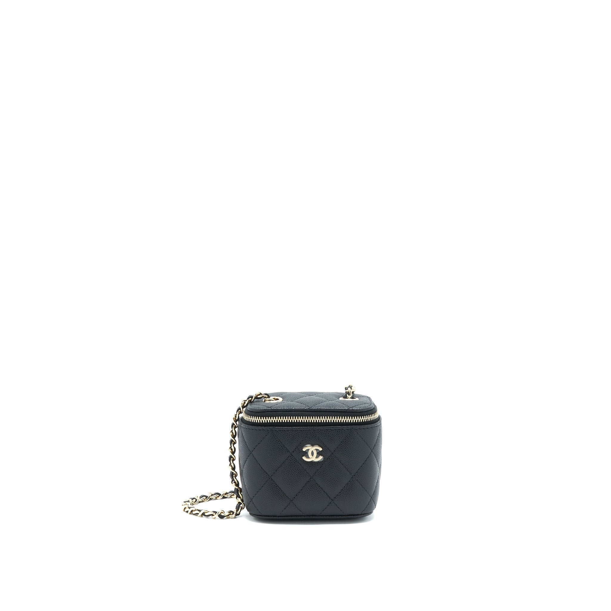 CHANEL MINI VANITY CAVIAR IN BLACK LGHW