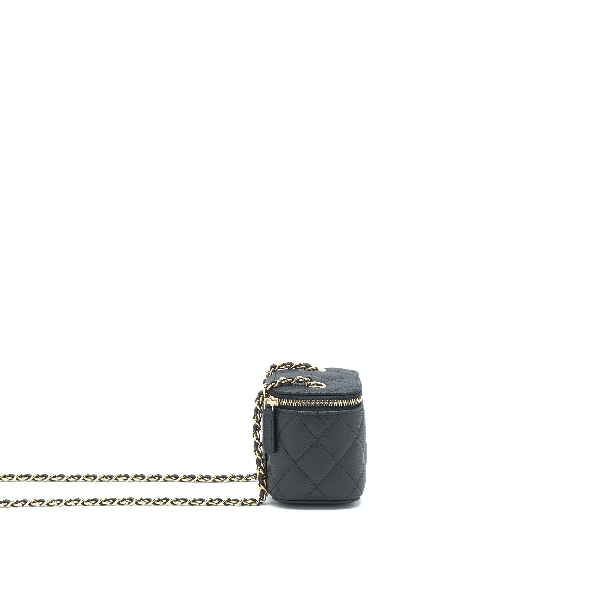 CHANEL MINI VANITY CAVIAR IN BLACK LGHW