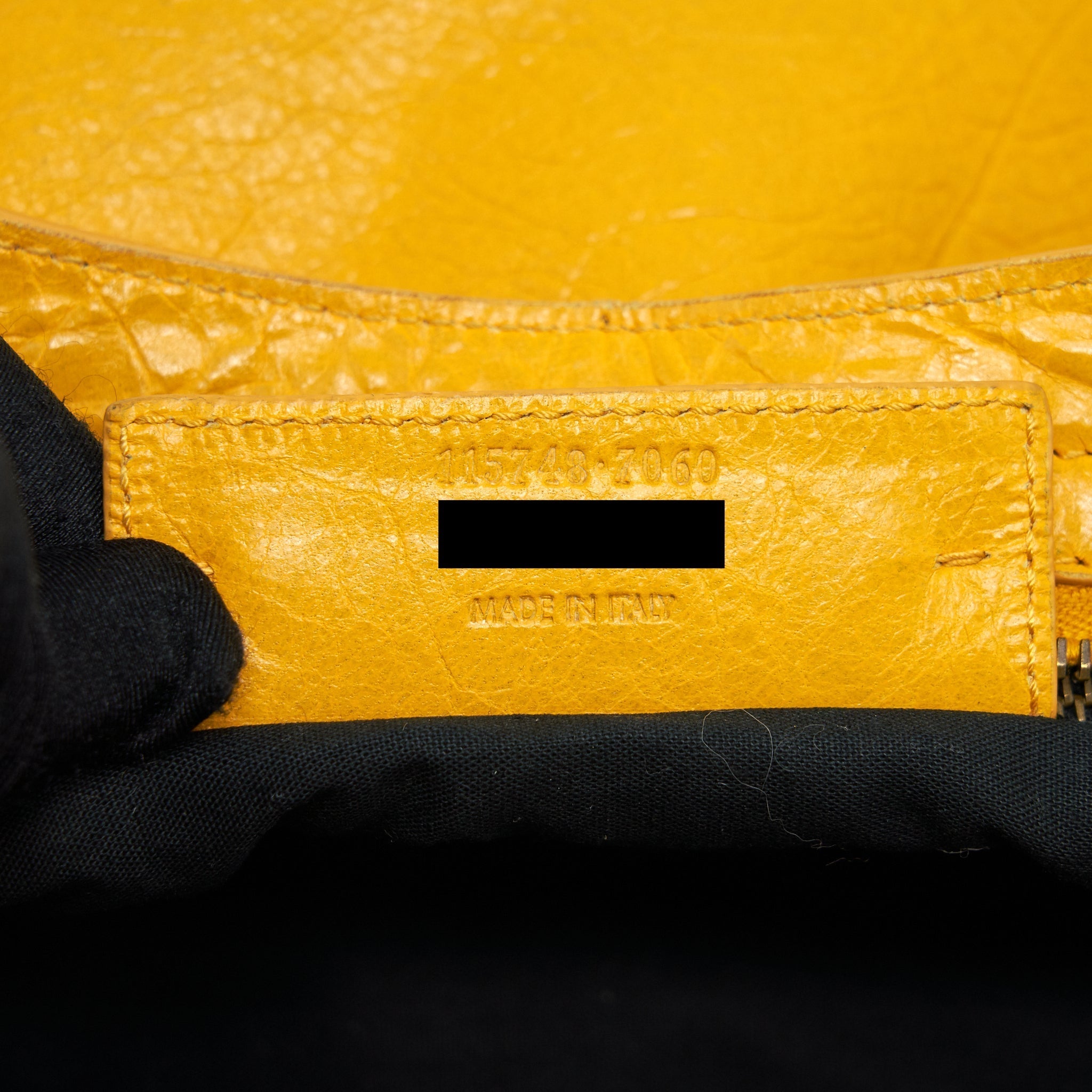 BALENCIAGA CLASSIC CITY BAG YELLOW RUTHENIUM HARDWARE