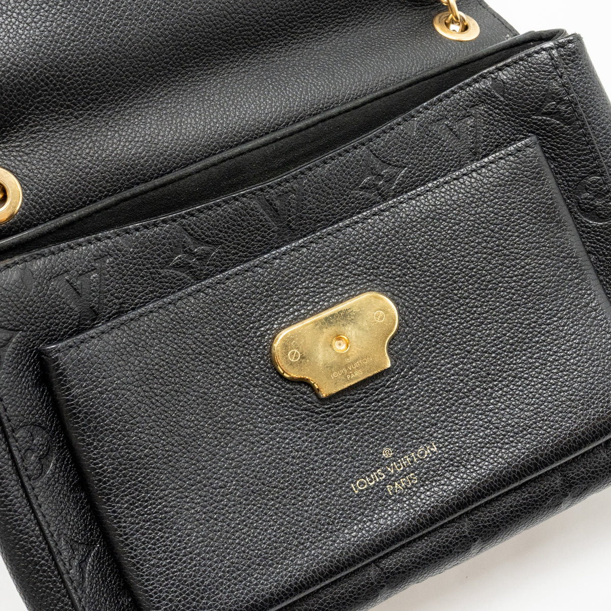LOUIS VUITTON VAVIN PM MONOGRAM EMPREINTE LEATHER BLACK GHW