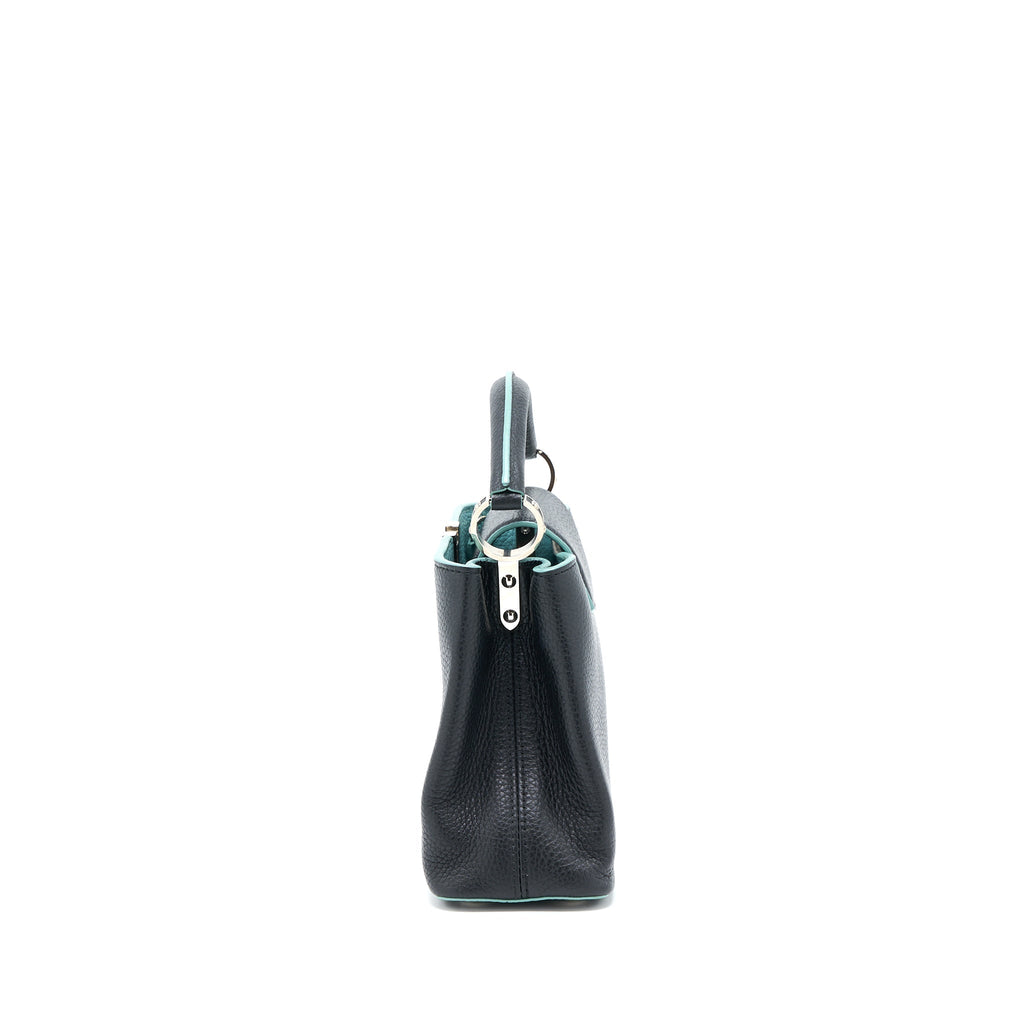 LOUIS VUITTON CAPUCINES BB TAURILLON BLACK/ BLUE SHW