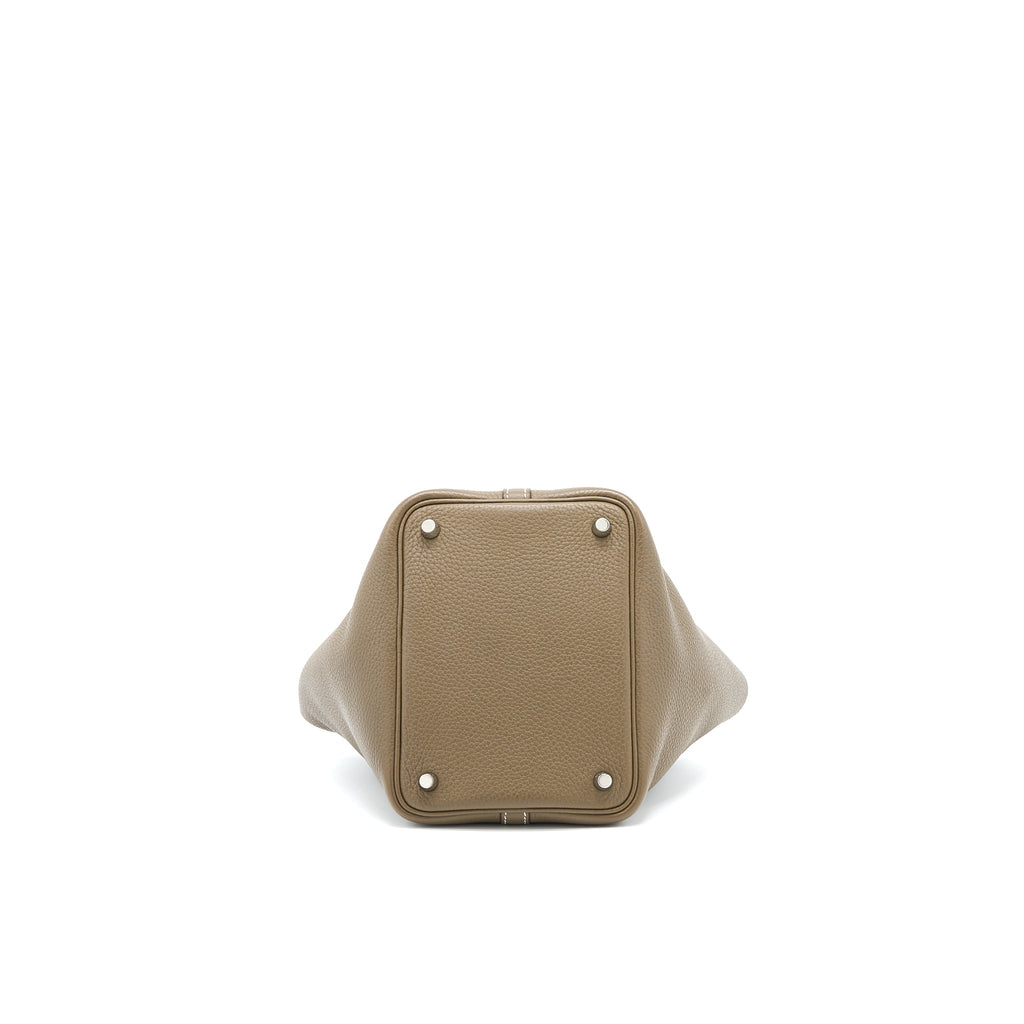 Hermes Picotin 18 Lock Bag Clemence Etoupe SHW