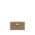 Hermes Kelly Long Wallet Etoupe GHW