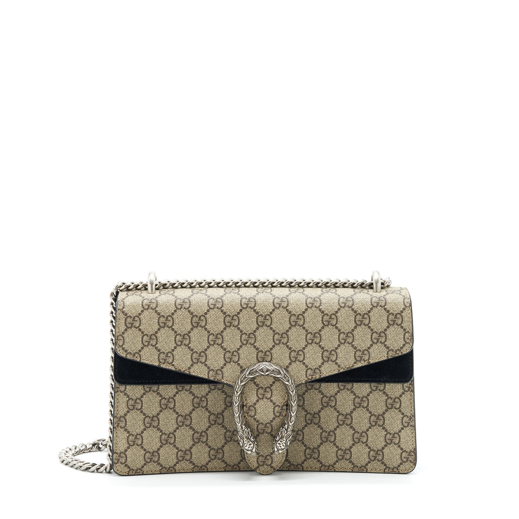 GUCCI DIONYSUS GG SHOULDER BAG GG SUPREME CANVAS / BLACK SHW