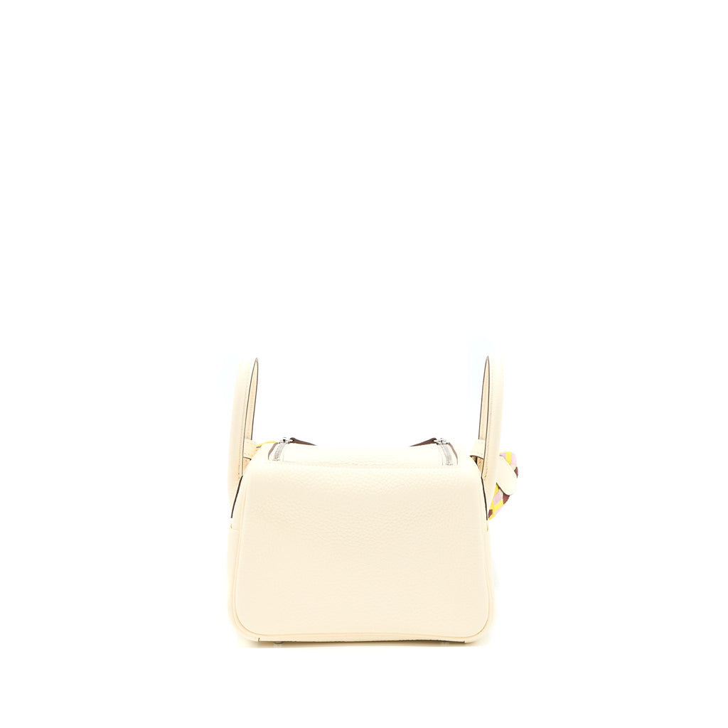 Hermes Mini Lindy Clemence Nata Multicolour Strap SHW