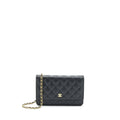 CHANEL CLASSIC WALLET ON CHAIN CAVIAR BLACK GHW (MICROCHIP)
