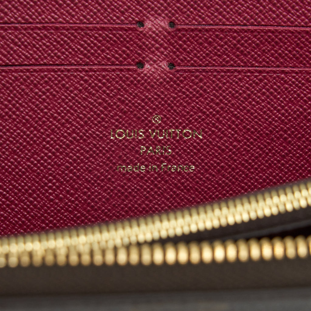 LOUIS VUITTON CLEMENCE LONG WALLET MONOGRAM CANVAS FUCHSIA