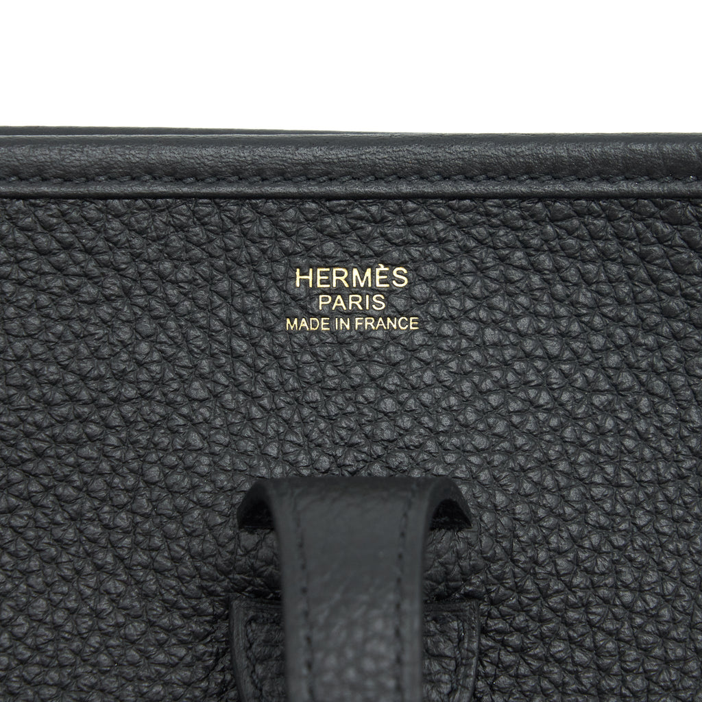 Hermes Evelyne 29 Bag Clemence Black GHW