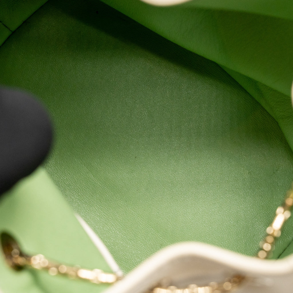 Bvlgari Serpenti Forever Bucket Bag Calfskin White/Green LGHW