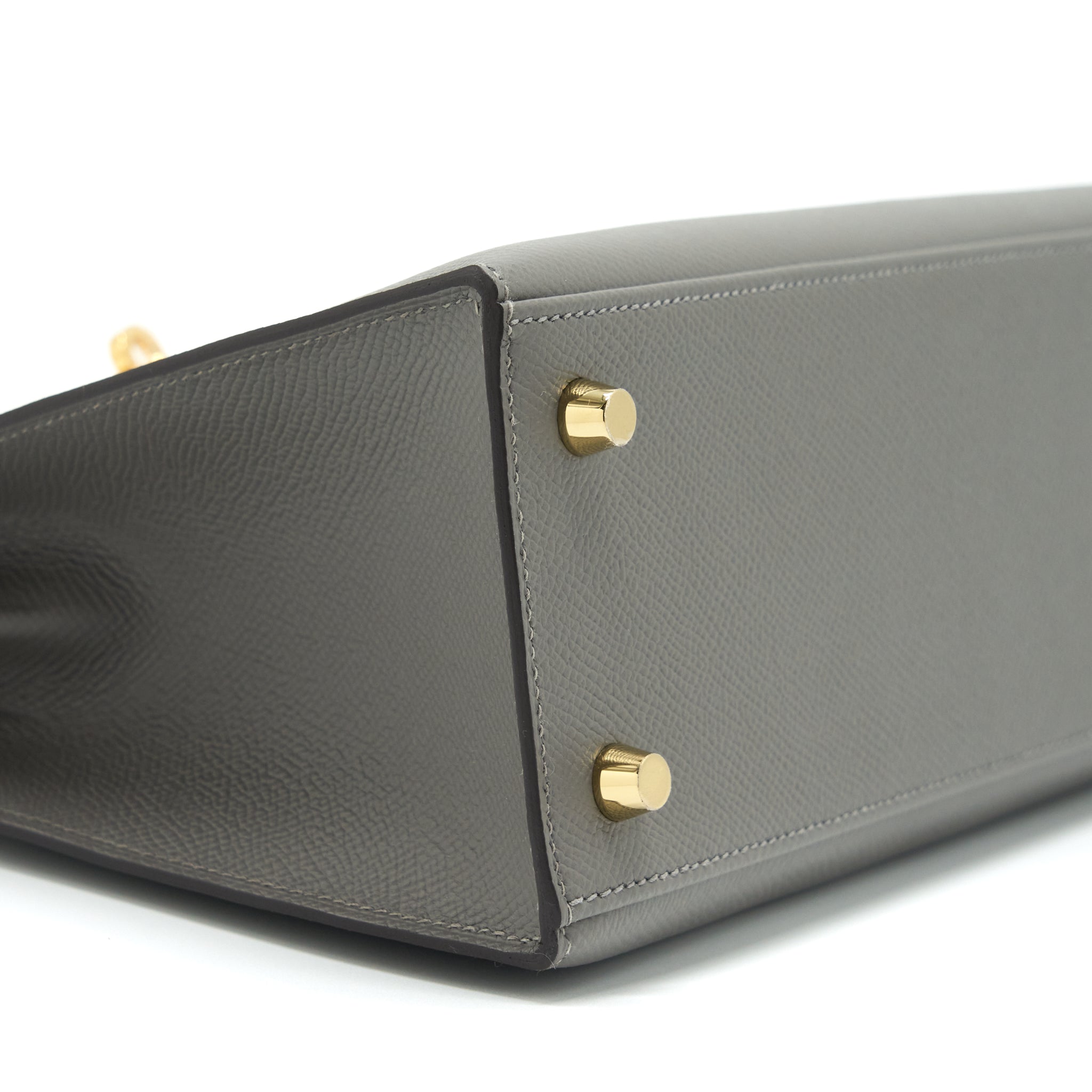 HERMES KELLY 25 SELLIER EPSOM GRIS MEYER GHW STRAMP U