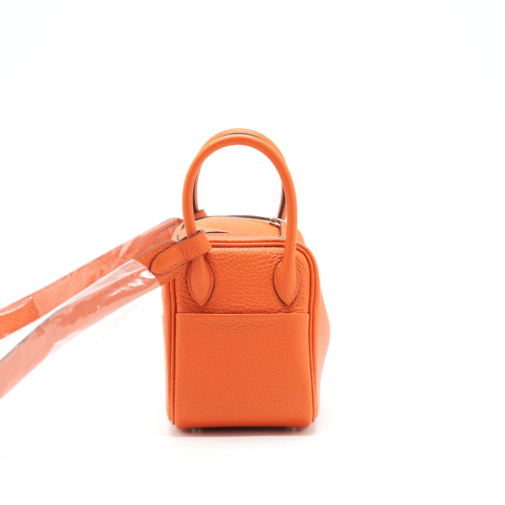 Hermes Mini Lindy Clemence 9J Feu SHW