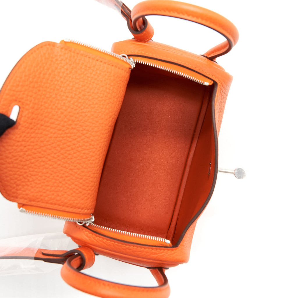 Hermes Mini Lindy Clemence 9J Feu SHW