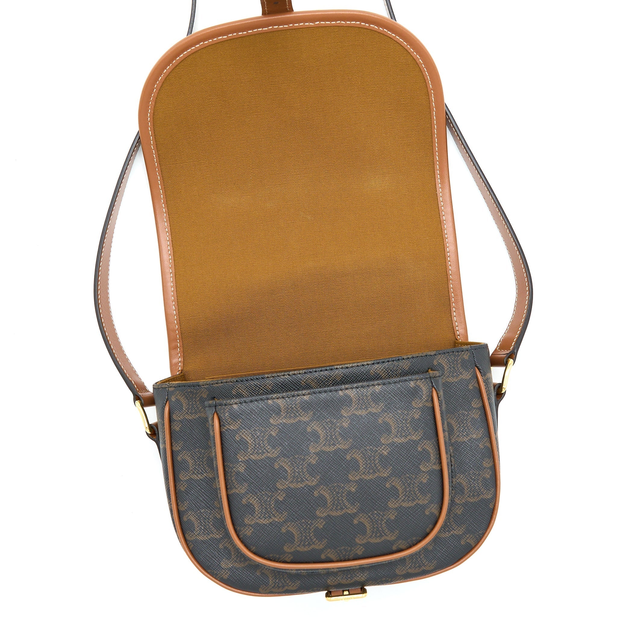 CELINE FOLCO MEDIUM TRIOMPHE CANVAS BAG GHW