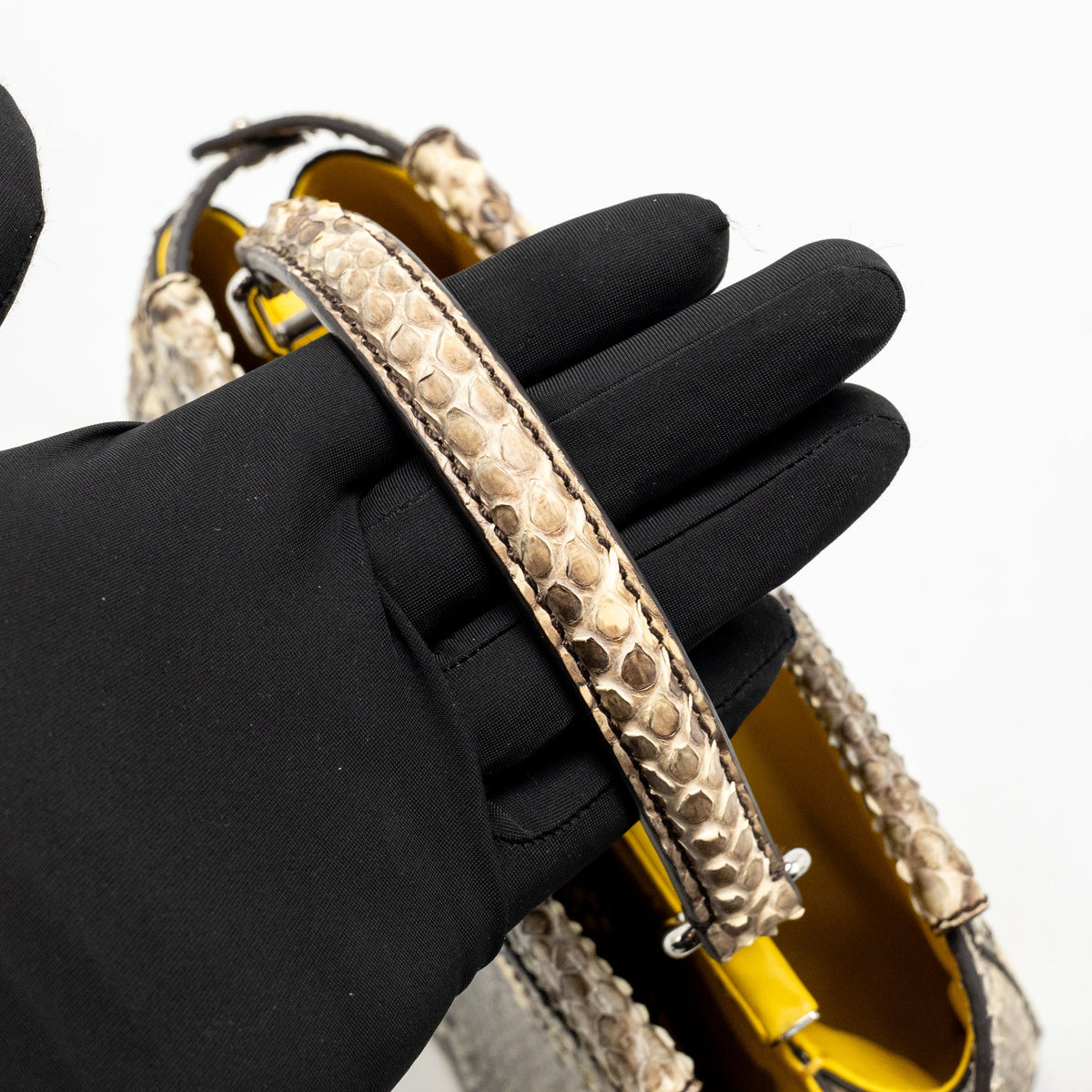 Fendi small peekaboo Iconic Petite natural Python multicoloured SHW