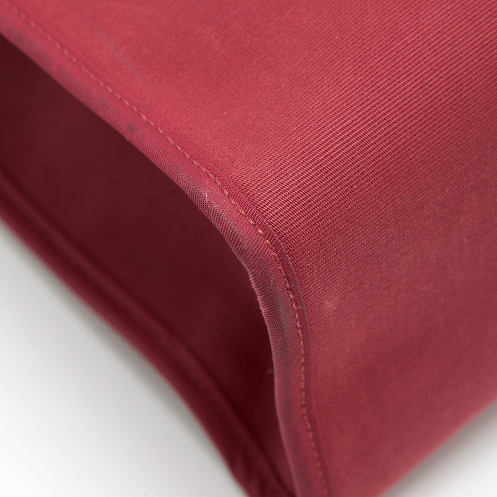 HERMES HERBAG ZIP 31 TOILE RUBIS/FAUVE SHW