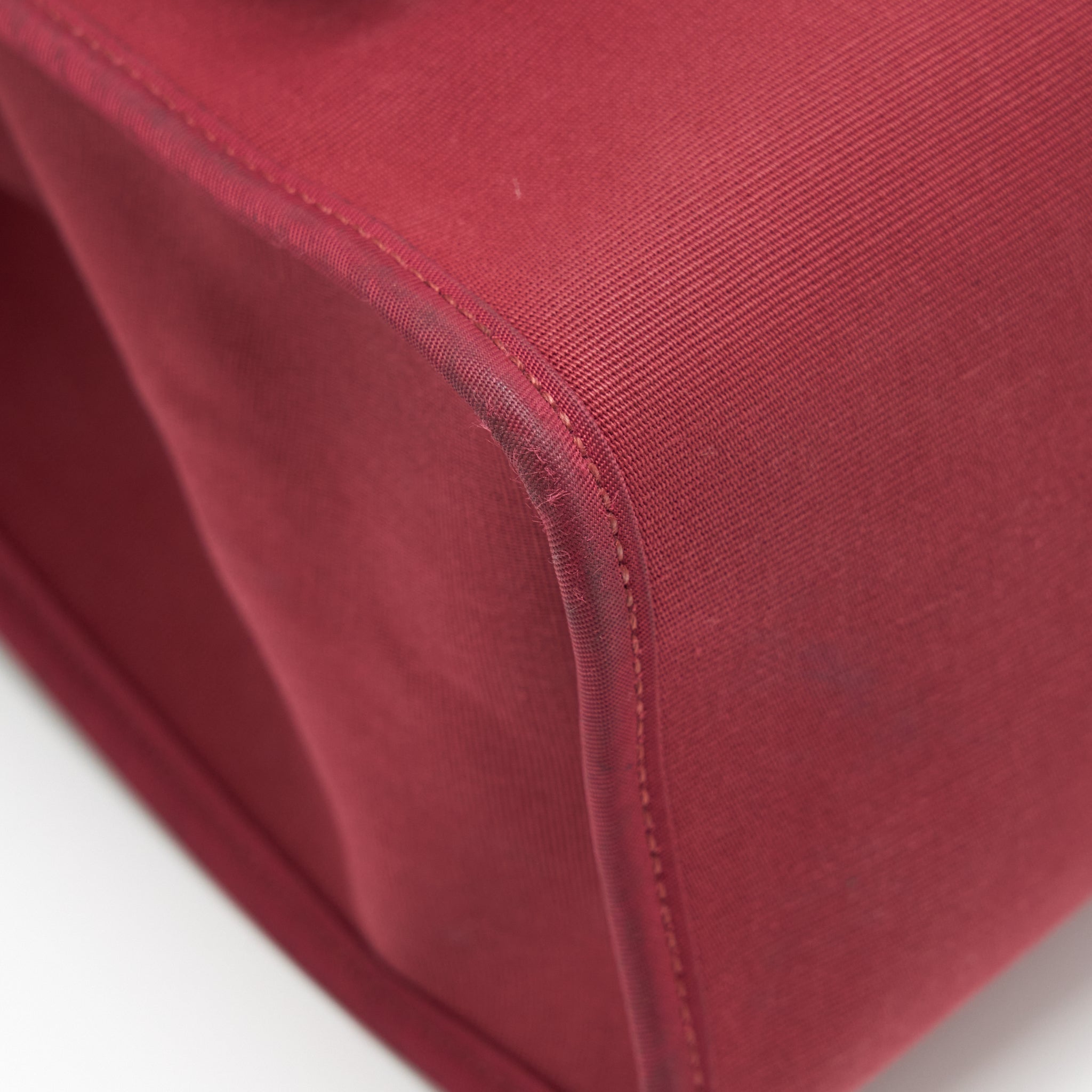 HERMES HERBAG ZIP 31 TOILE RUBIS/FAUVE SHW