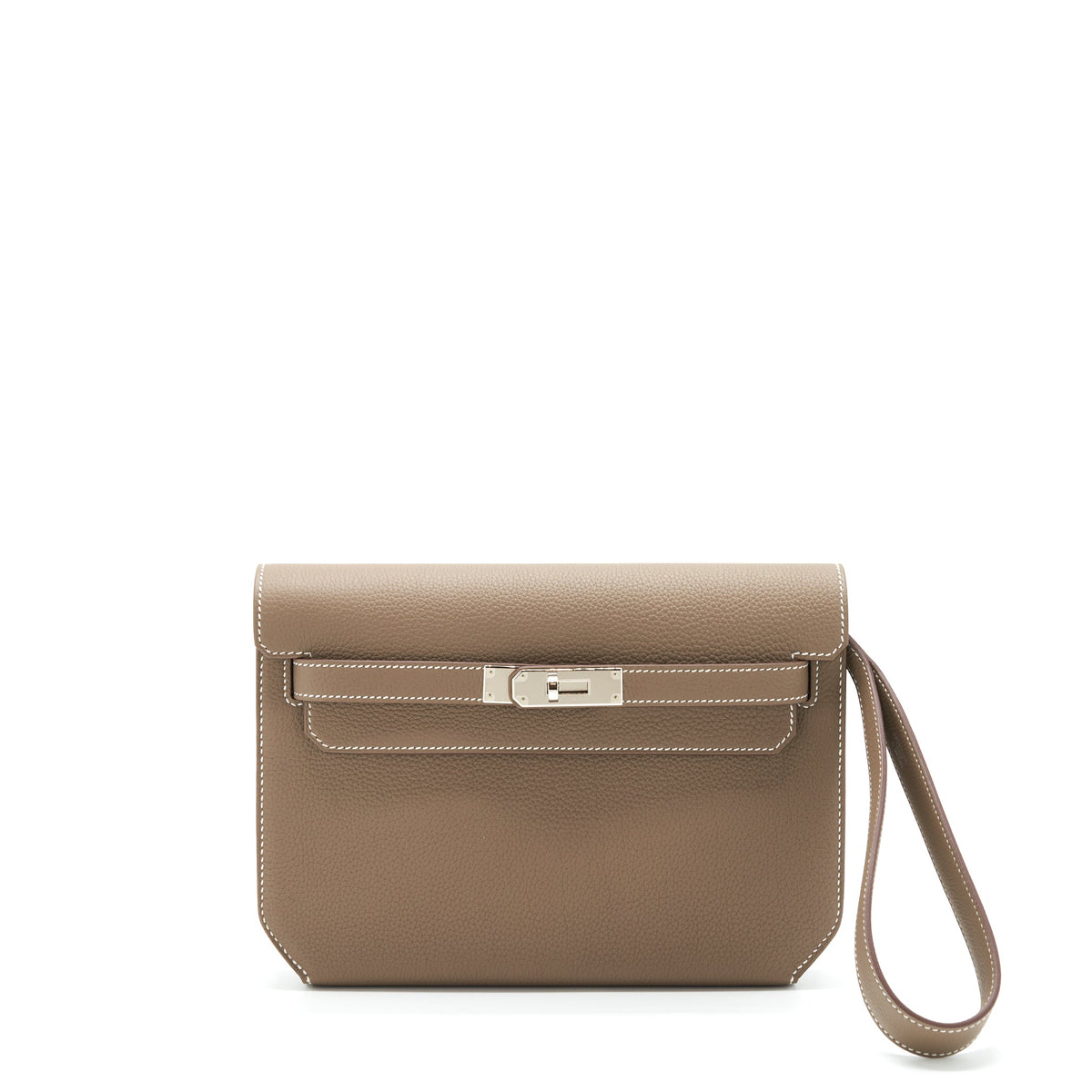 Hermes Pochette Kelly Depeches 25 Togo Etoupe SHW