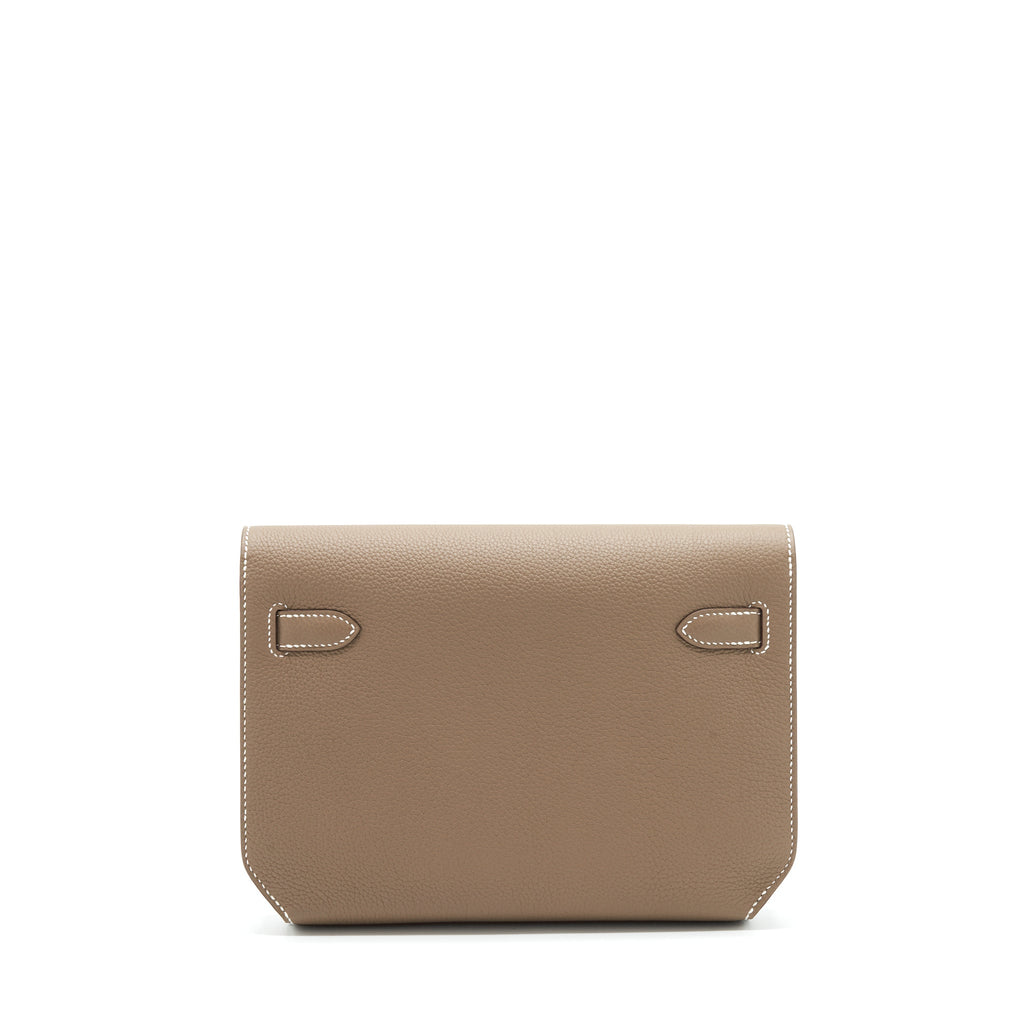 Hermes Pochette Kelly Depeches 25 Togo Etoupe SHW
