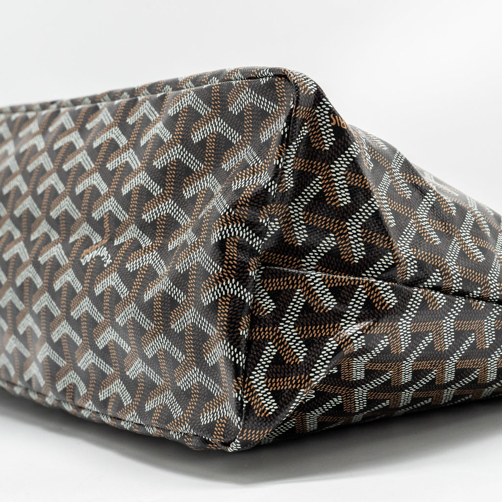 GOYARD BOHEME HOBO BAG GOYARDINE CANVAS/CALFSKIN BROWN SHW