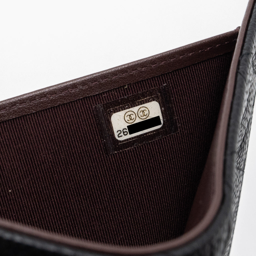 CHANEL CLASSIC COMPACT WALLET CAVIAR BLACK SHW