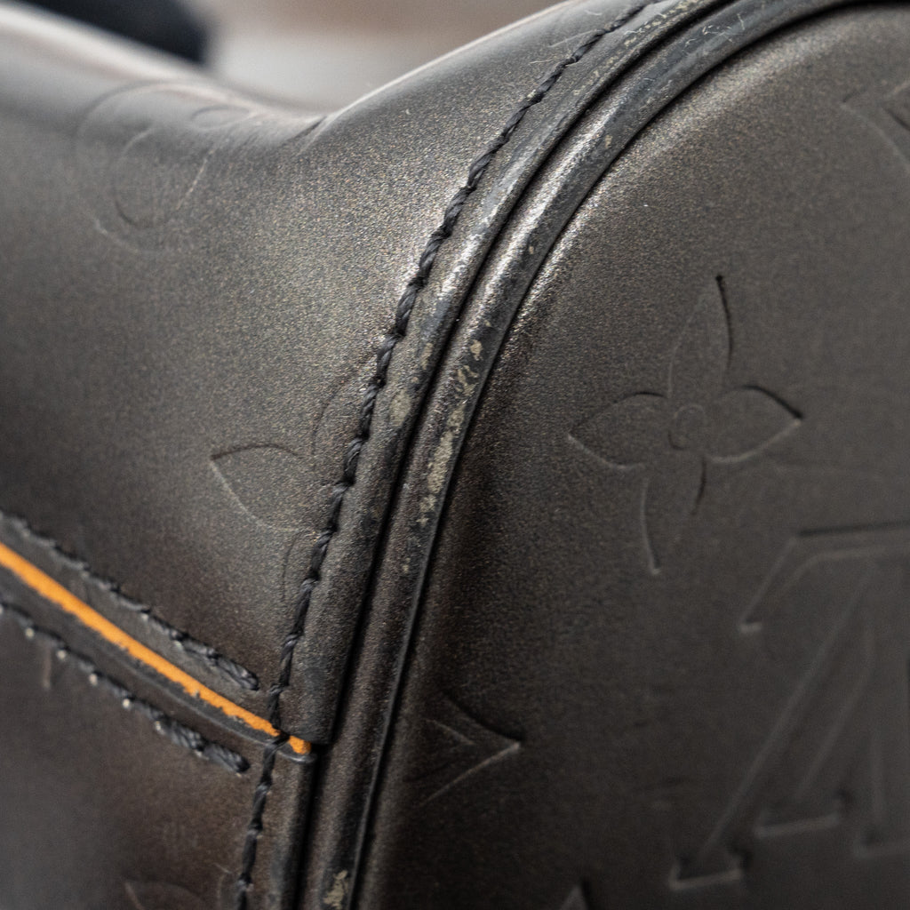 LOUIS VUITTON MESSENGER SHOULDER BAG LEATHER DARK GREY SHW