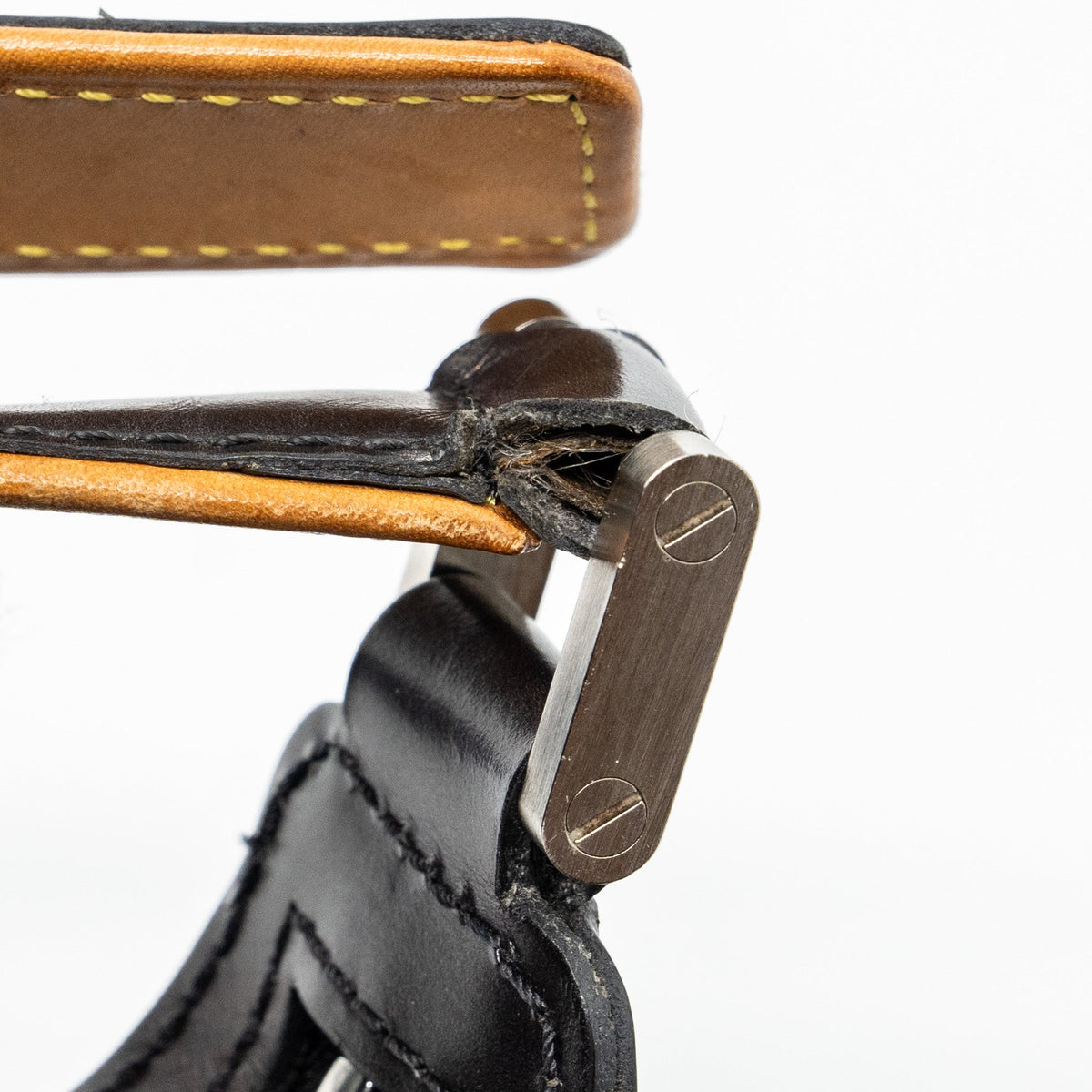 LOUIS VUITTON MESSENGER SHOULDER BAG LEATHER DARK GREY SHW