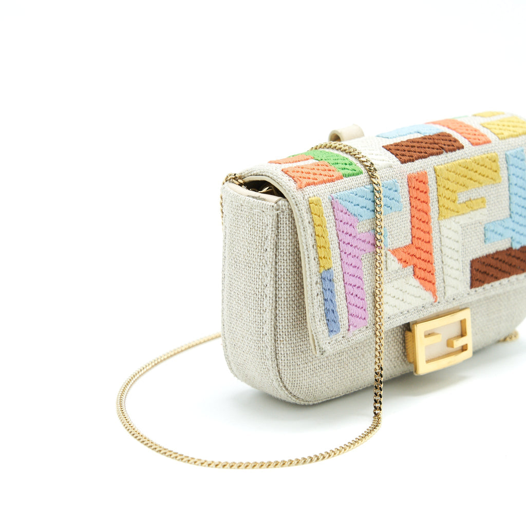 FENDI NANO BAGUETTE CHARM / CROSSBODY BAG