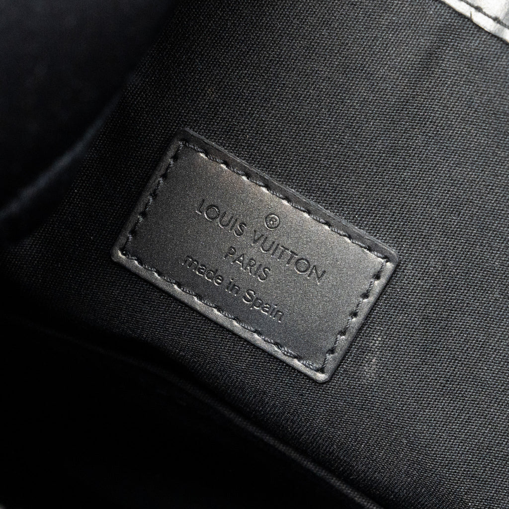 LOUIS VUITTON MESSENGER SHOULDER BAG LEATHER DARK GREY SHW
