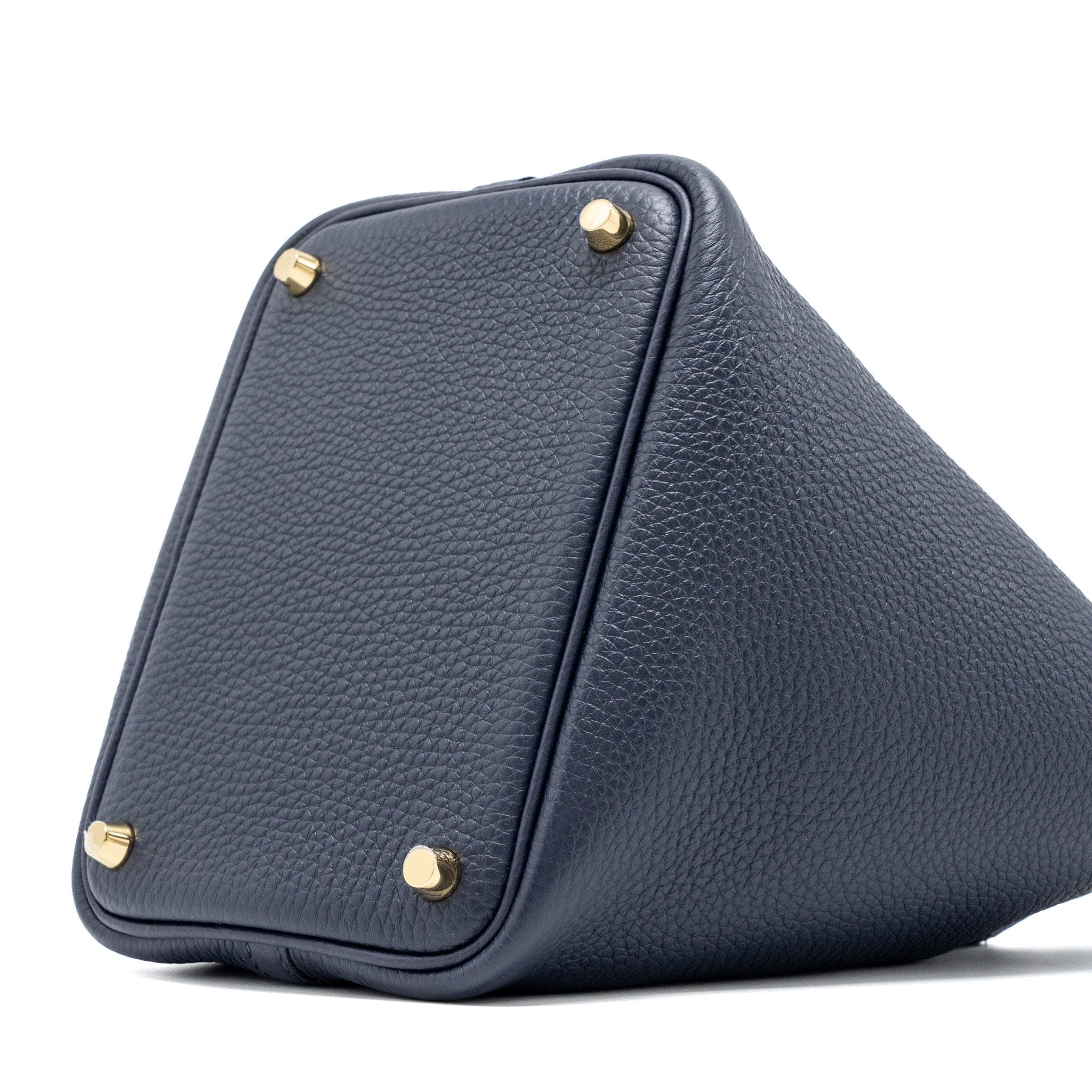 HERMES PICOTIN 18 LOCK BAG CLEMENCE BLUE NUIT GHW