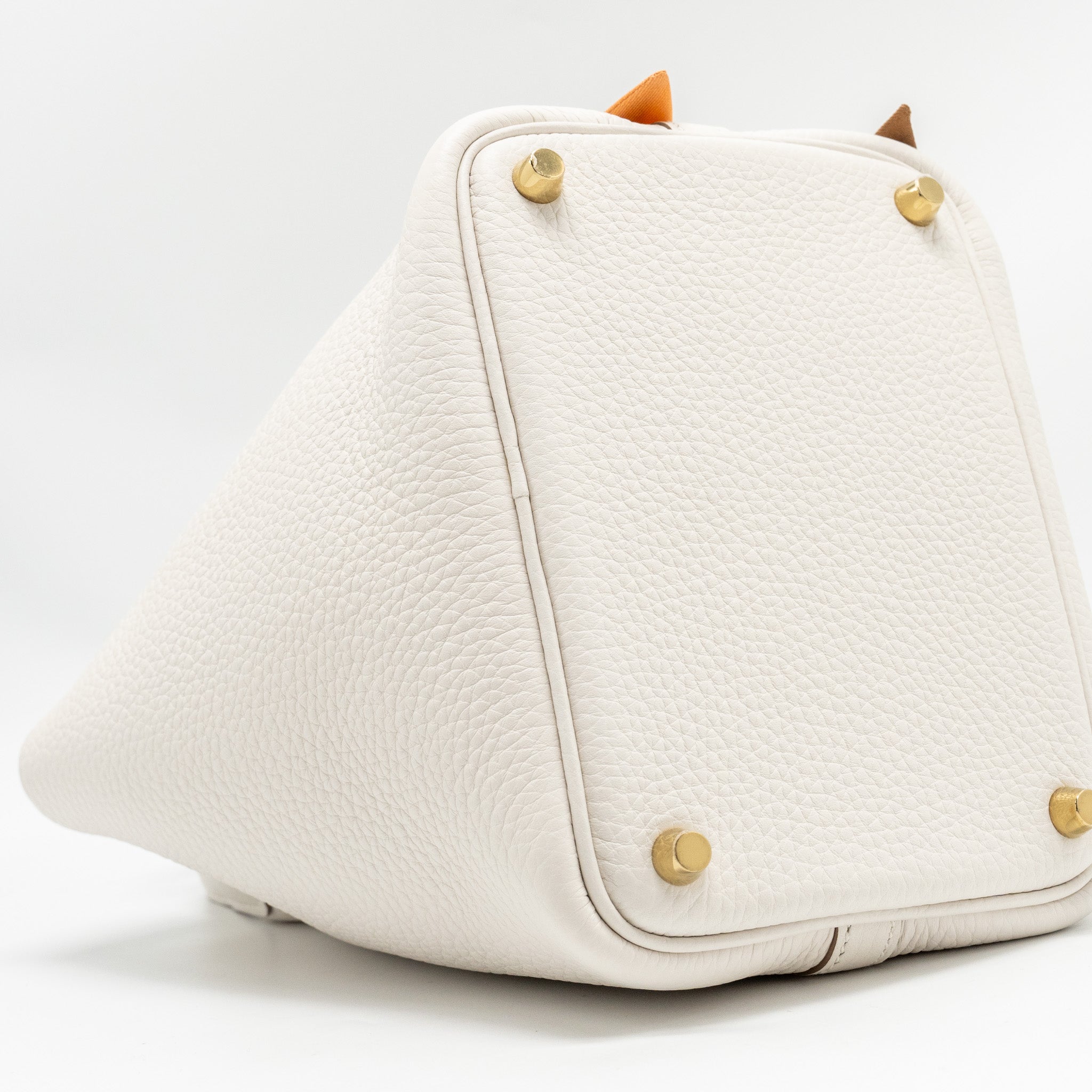 HERMES PICOTIN 18 LOCK BAG CLEMENCE GRIS PALE GHW