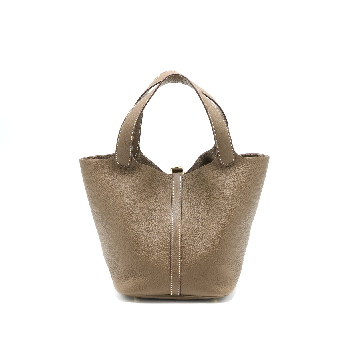 Hermes Picotin 22 Lock Bag Clemence Etoupe GHW
