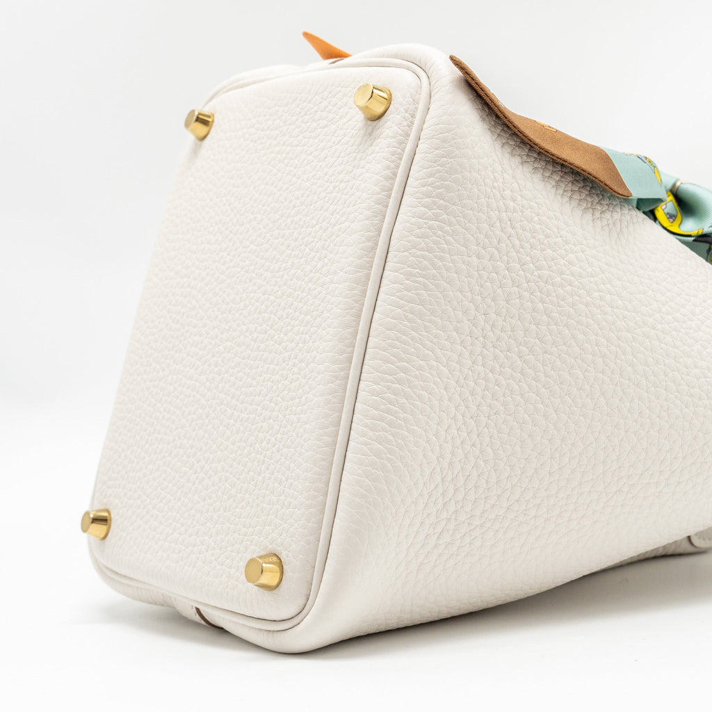 HERMES PICOTIN 18 LOCK BAG CLEMENCE GRIS PALE GHW