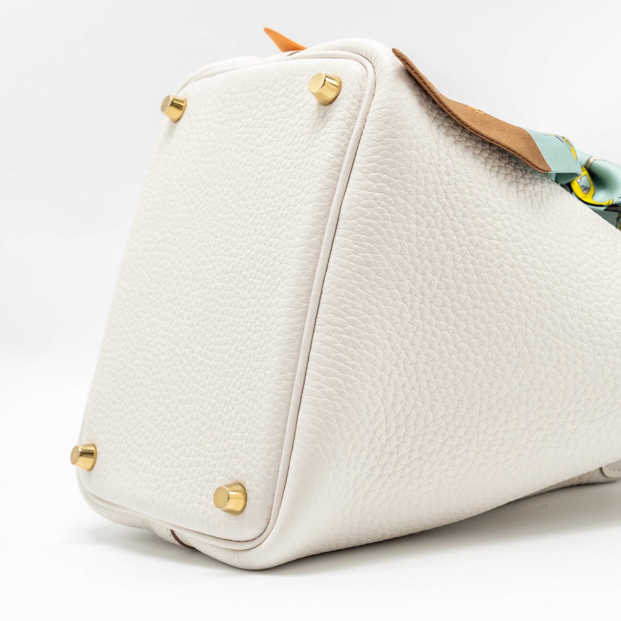 HERMES PICOTIN 18 LOCK BAG CLEMENCE GRIS PALE GHW
