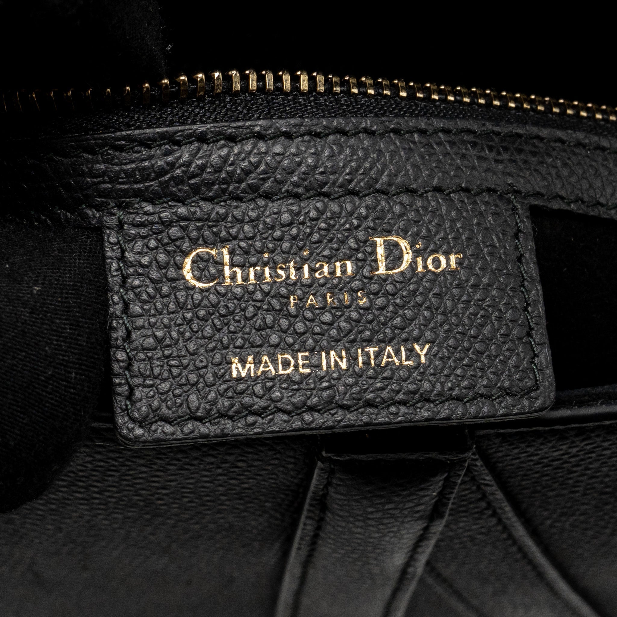 DIOR MEDIUM SADDLE BAG CALFSKIN BLACK GHW