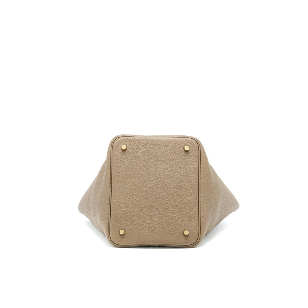 Hermes Picotin 22 Lock Bag Clemence Etoupe GHW