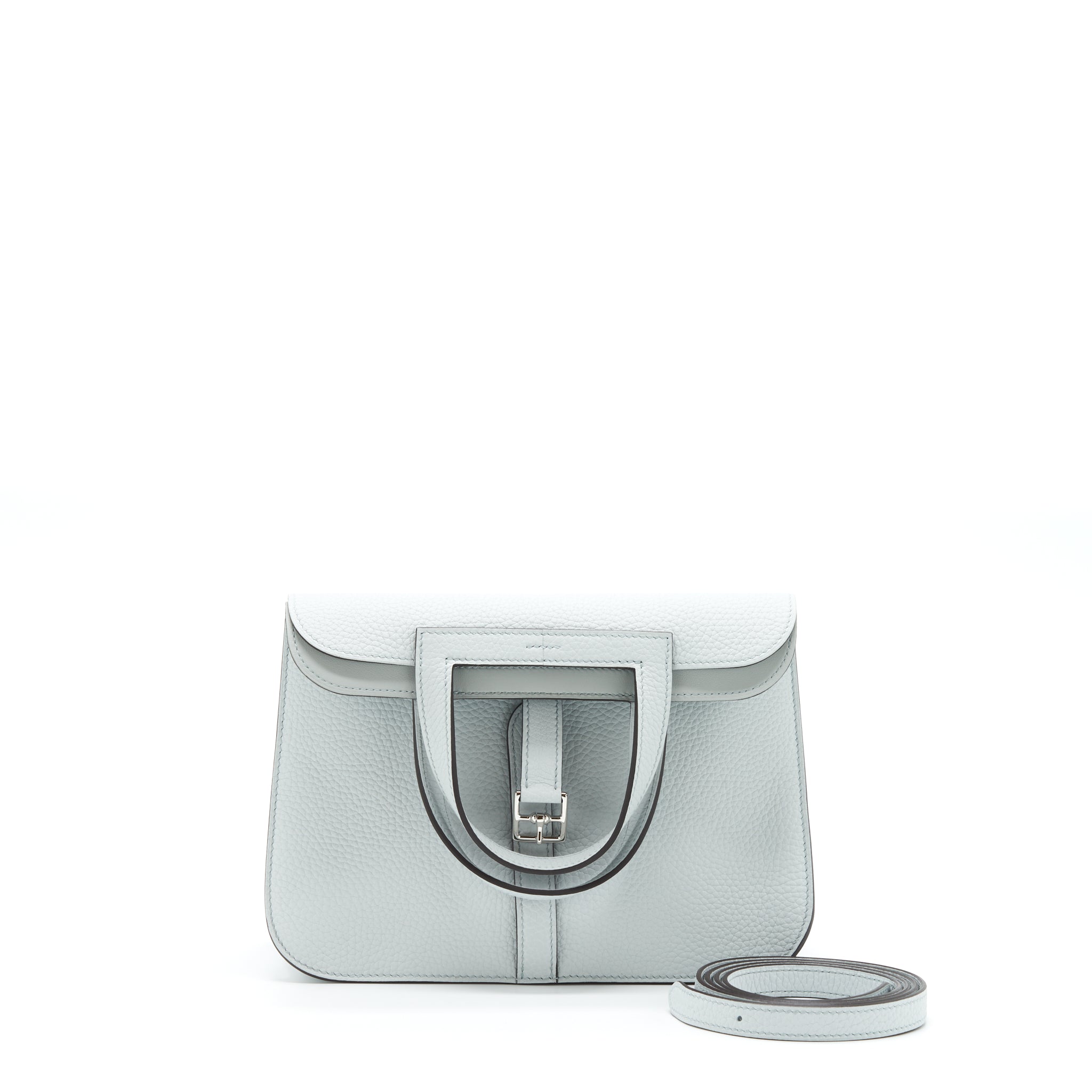HERMES HALZAN 25 CLEMENCE BLUE PALE SHW
